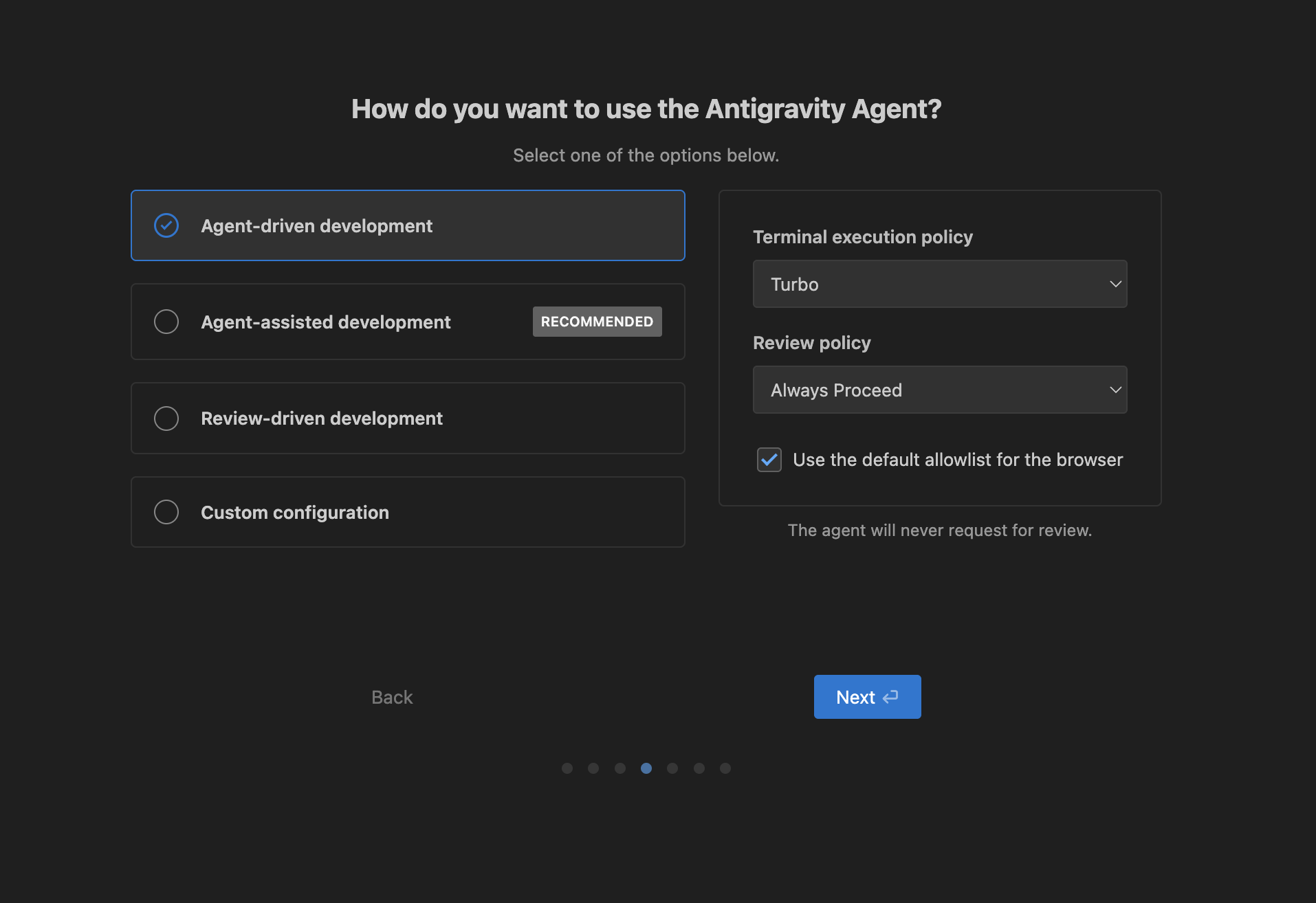 Onboarding Step: Agent Driven