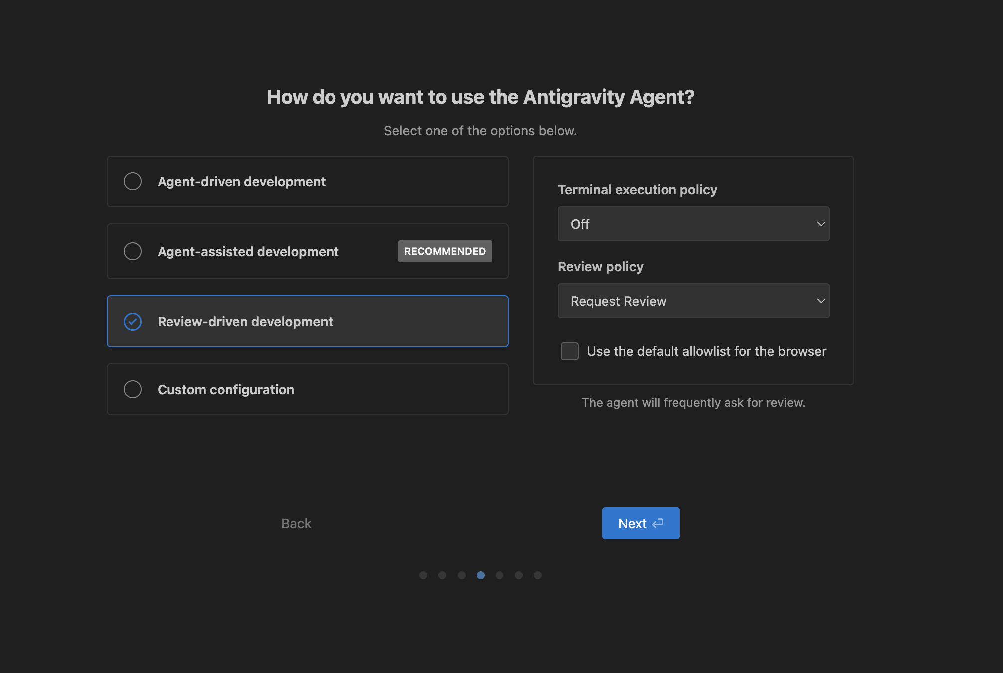 Onboarding Step: Review Driven
