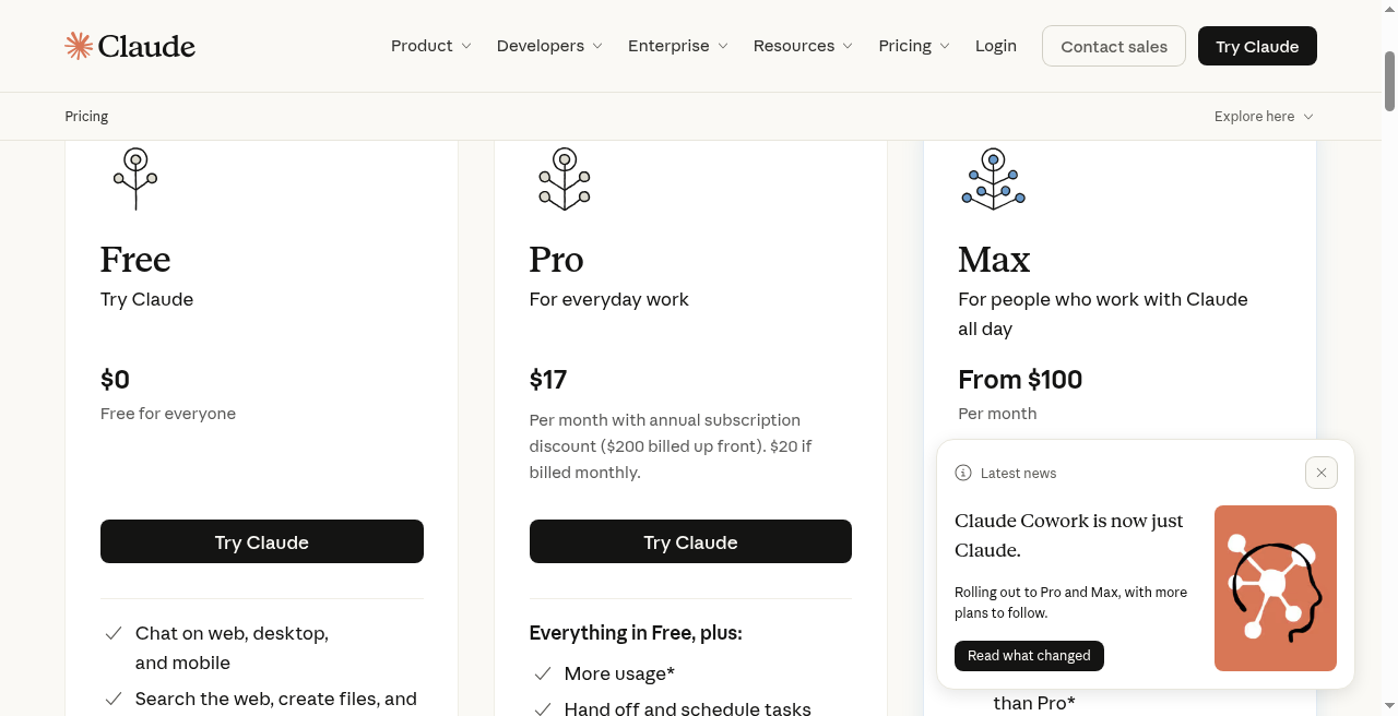 Claude pricing
